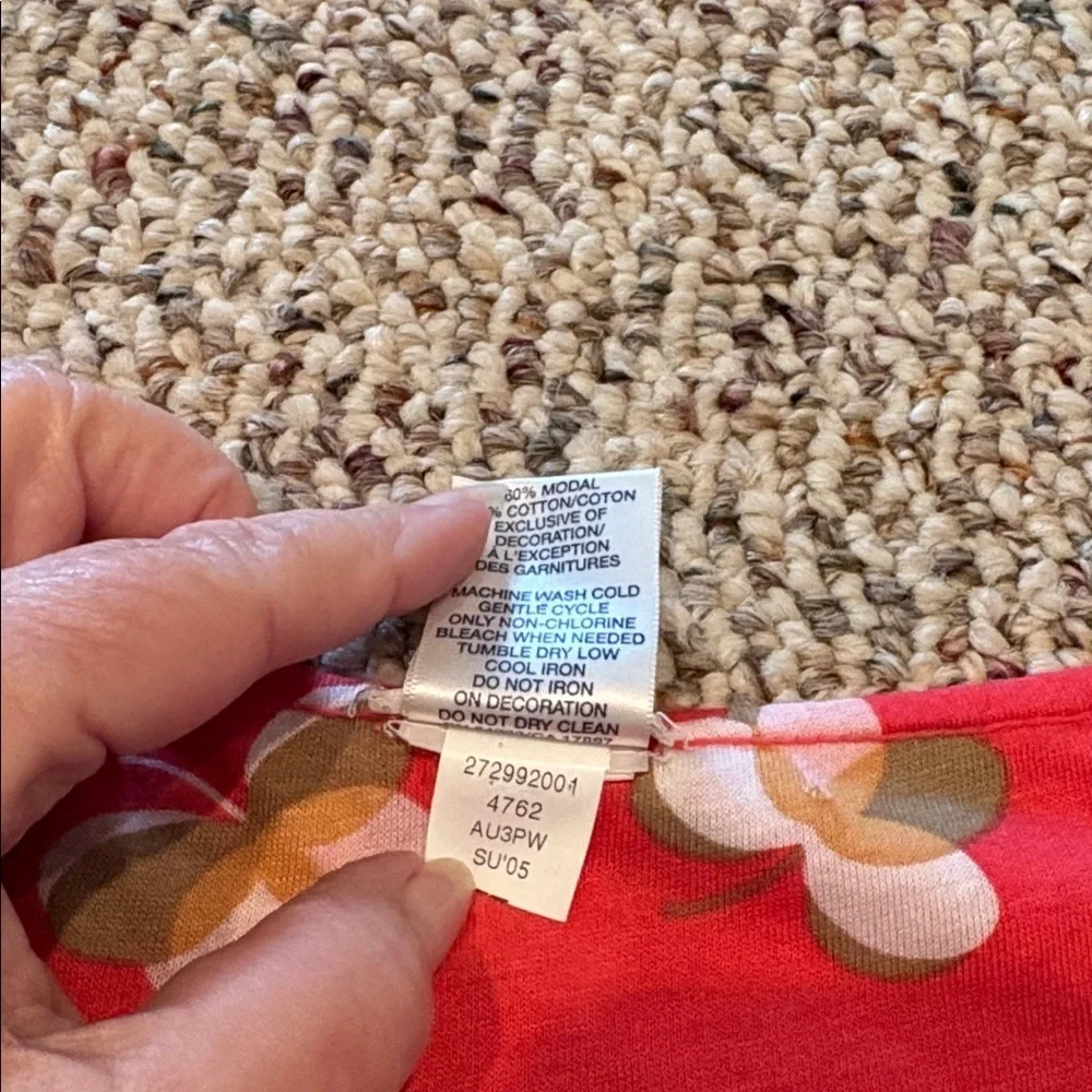 Old Navy Perfect Fit Red Floral Tiered Halter Top. Child’s Large